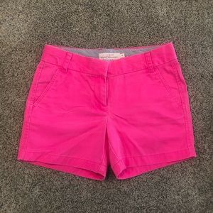 J. Crew Hot Pink Chino Shorts Size 4